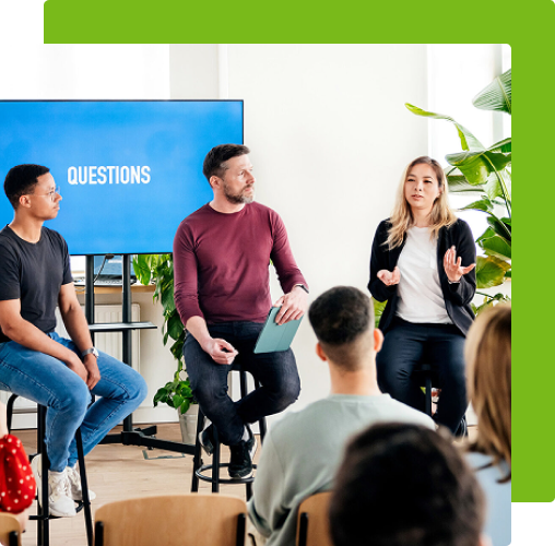 Team working on energy project